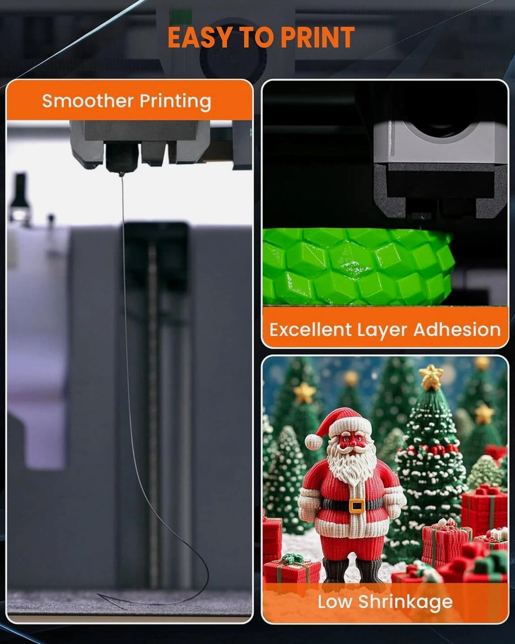 【Buy 10 Pay 6】TECBEARS PLA/PETG/SILK PLA+ Matte 3D Printer Filament 1KG ABS ASA