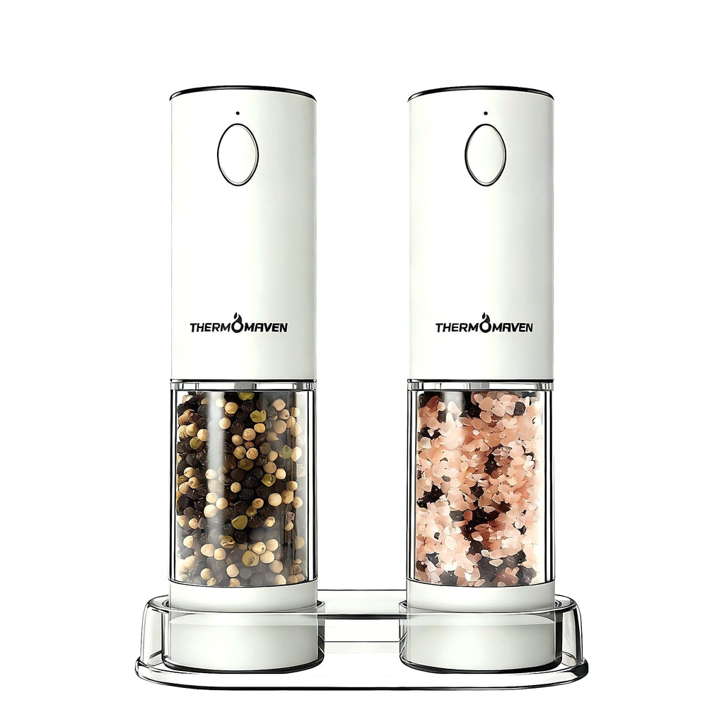 ThermoMaven 110ml Rechargeable Electric Salt Pepper Grinder Set