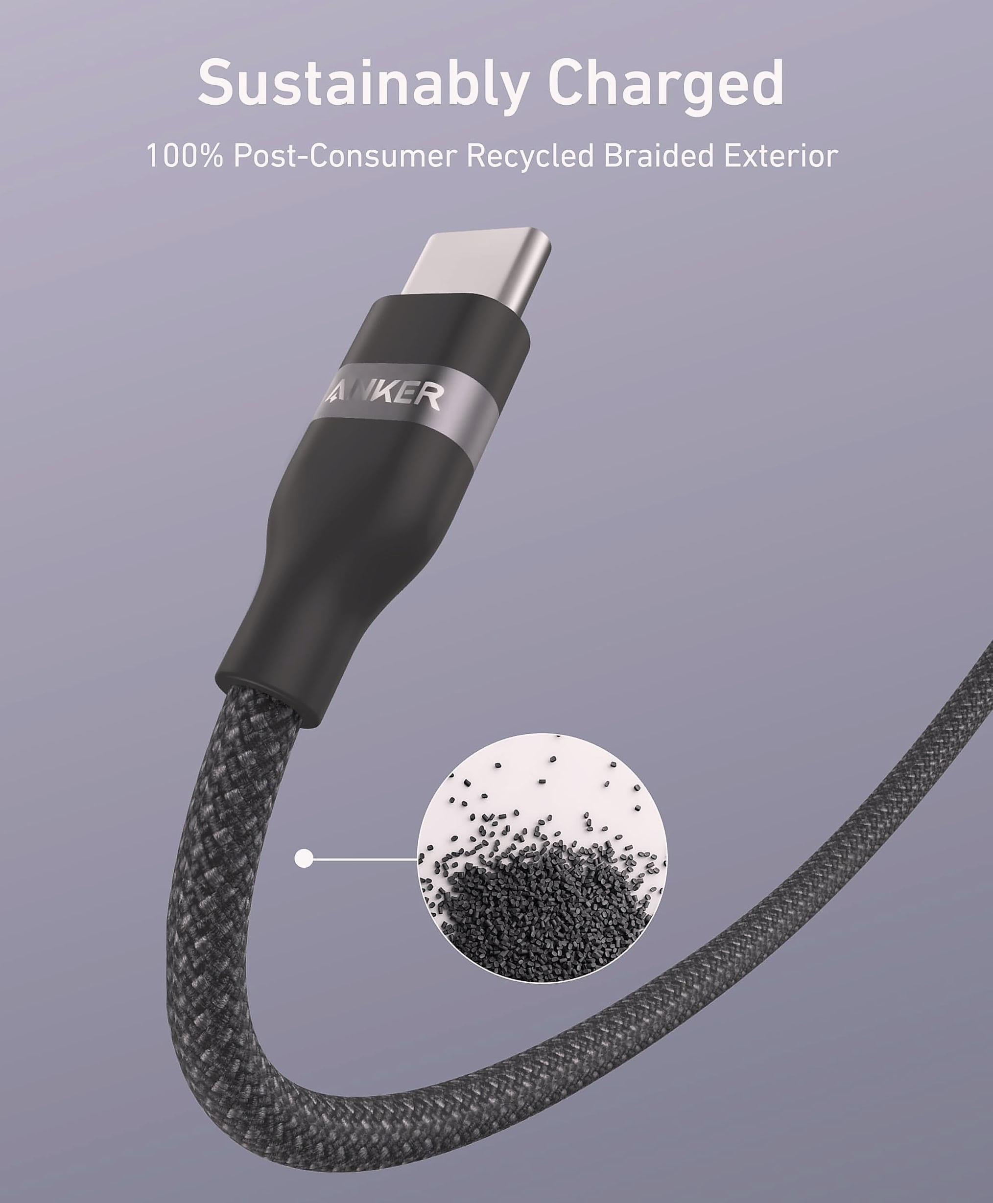 Anker Nano USB-C Cable 240W Fast Charging 6ft Black