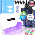 Versatile 500g UV Resin Craft Kit with 36W Light - Low Odor and High Hardness