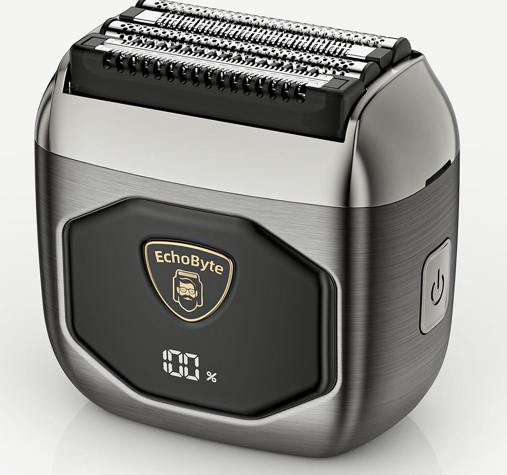 EchoByte 4-Blade Foil Shaver for Men, IPX7 Waterproof Electric Razor