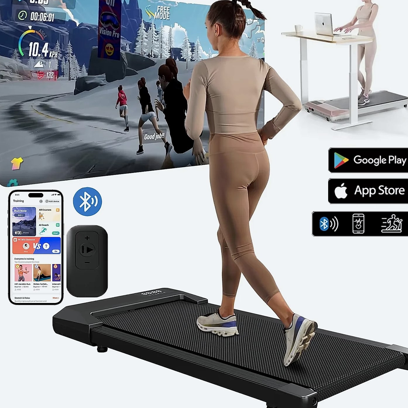 Superun 2.5HP Treadmill Walking Pad Home Fitness Machine
