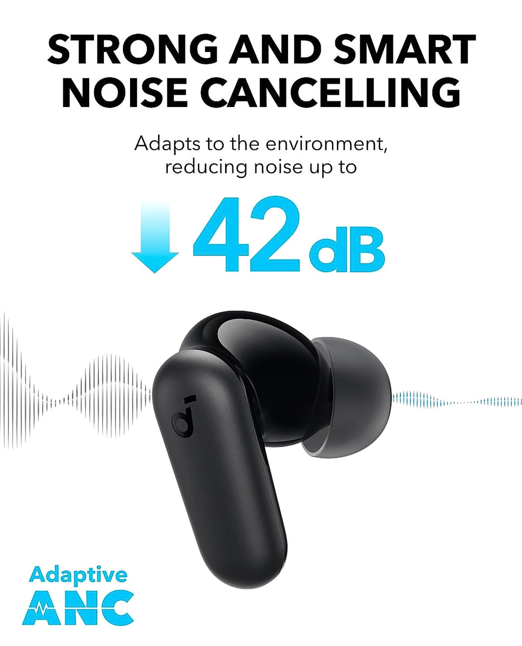 Soundcore P30i Noise Cancelling Earbuds with 45H Playtime