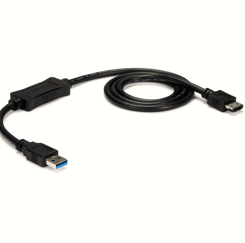 StarTech.com 3 ft USB 3.0 to eSATA Adapter - 6 Gbps USB to HDD/SSD/ODD Converter - Hard Drive to USB Cable (USB3S2ESATA3)