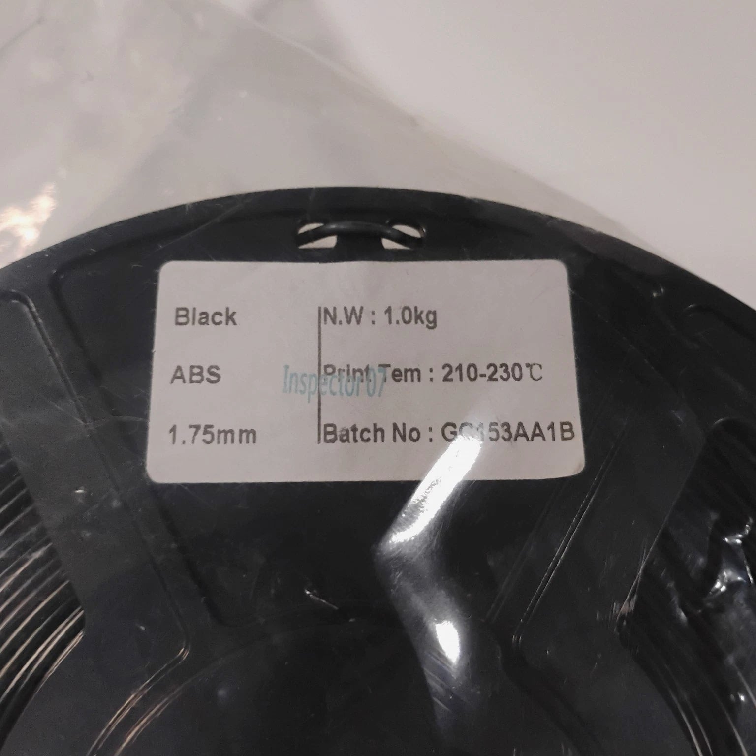 WYZ Works 1 KG Spool Black ABS 1.75mm 3D Printer Filament