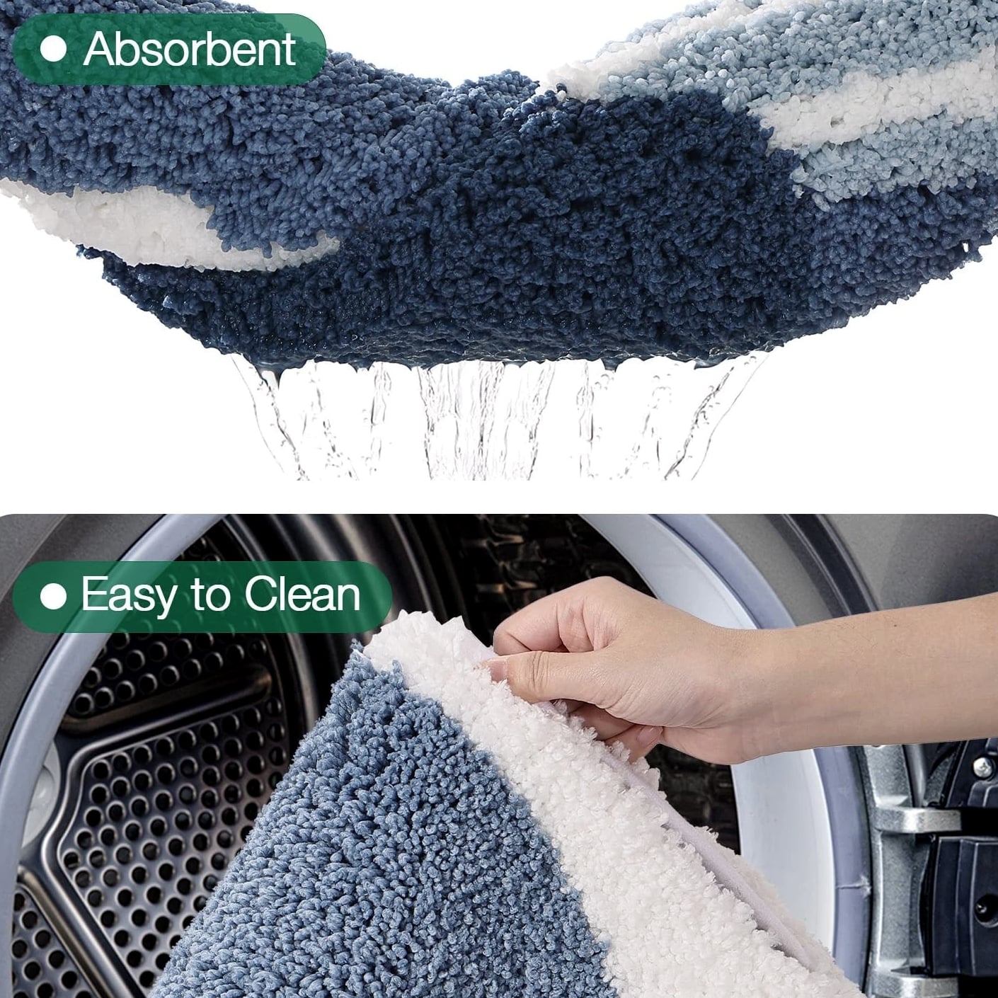 Cute Animal Bathroom Rugs - Plush Absorbent Bath Mats, Non-Slip...