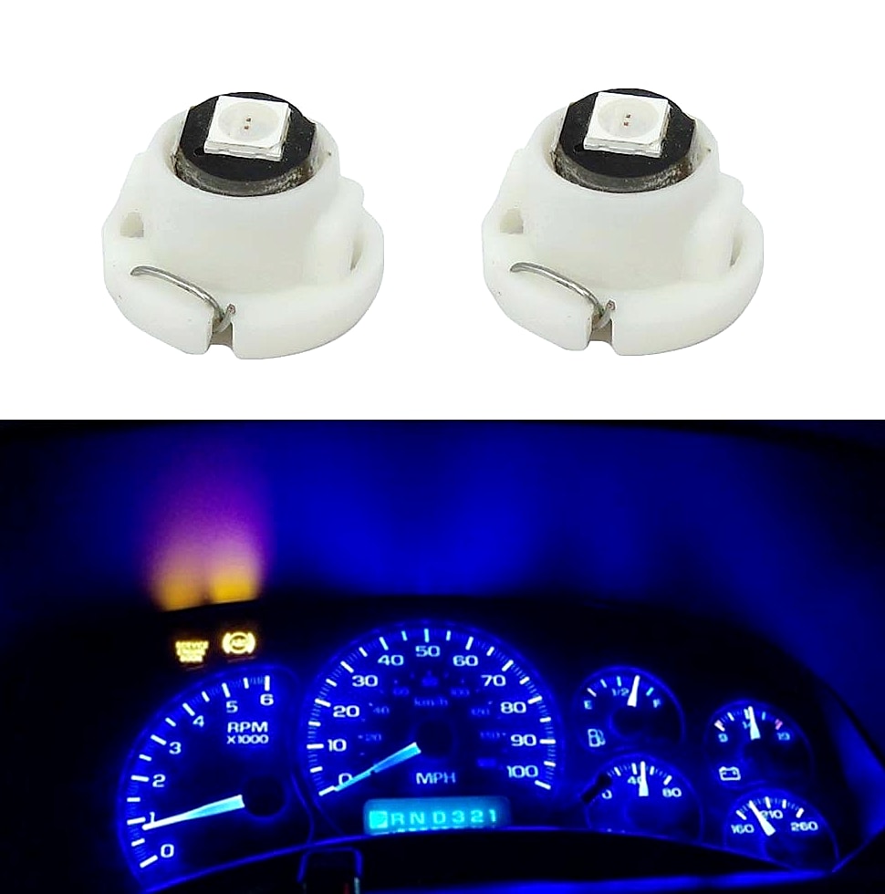 WLJH 10x Yellow T4.7/T5 Neo Wedge 3030 SMD LED Dashboard Bulbs