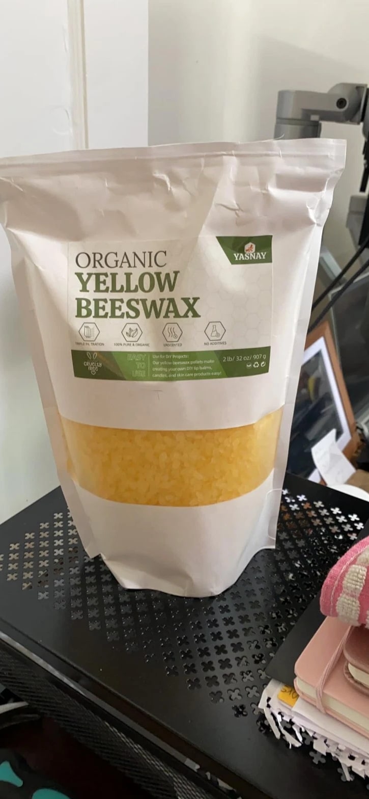 Beeswax Pellets for Candle Making 2 Lbs Yellow Bees Wax in Bulk for Crafting
