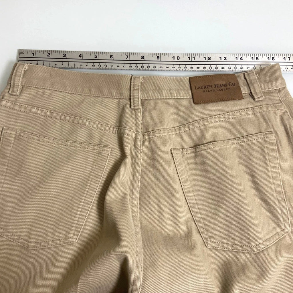Ralph Lauren Jeans Co Women's 14 Beige Straight Leg Pants High Waisted
