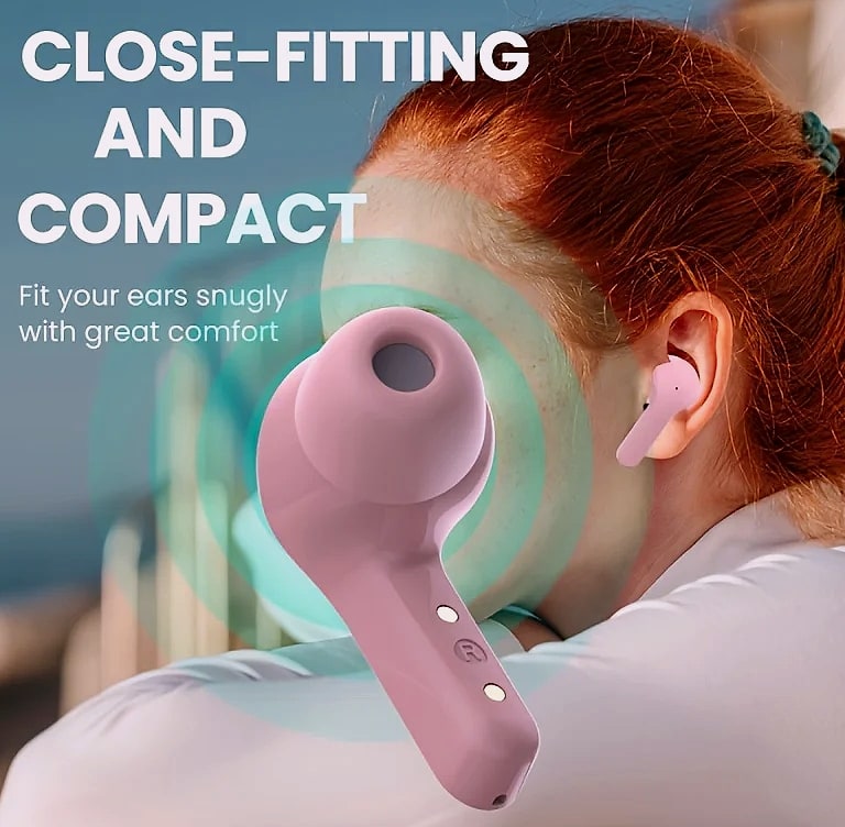 AHTOSKA Transparent Wireless Earbuds with LED Display