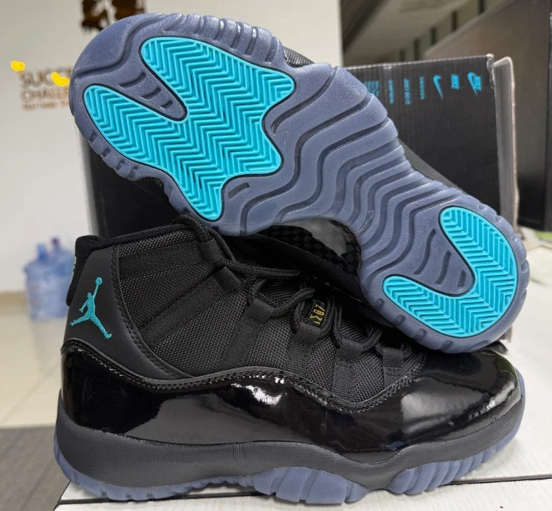 Jordan 11 Retro Gamma Blue Black 2025 Men's High Top Basketball Shoes