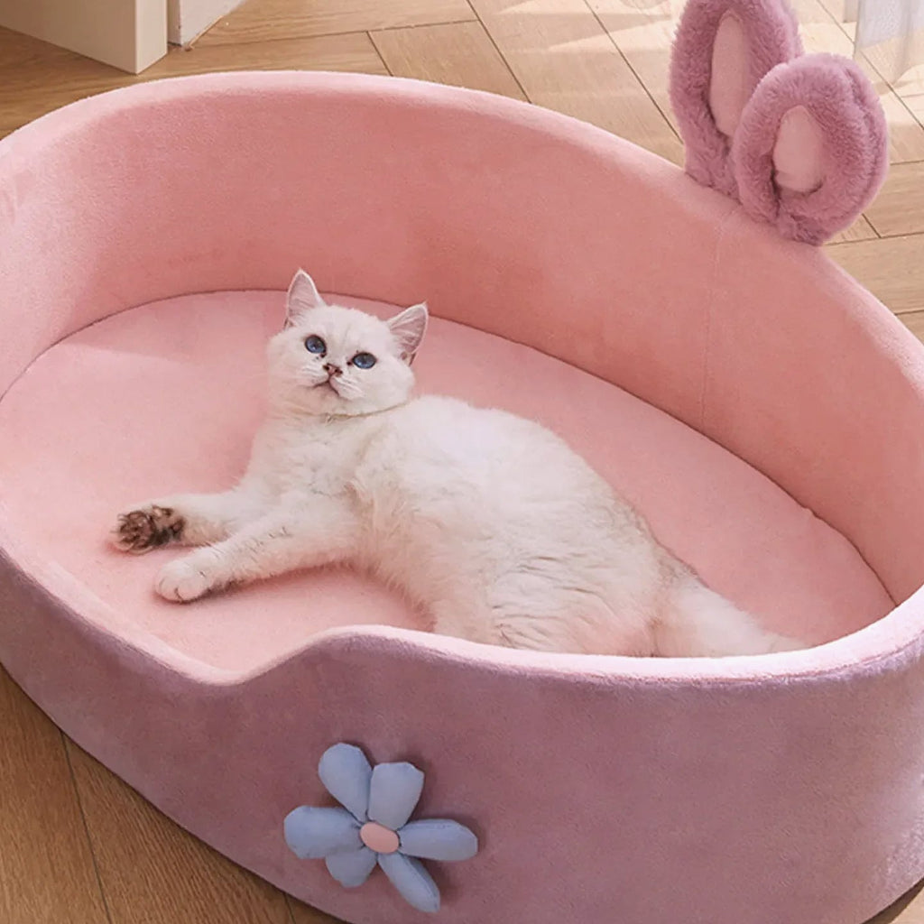 Soft Detachable Pet Bed for Dogs and Cats, Washable