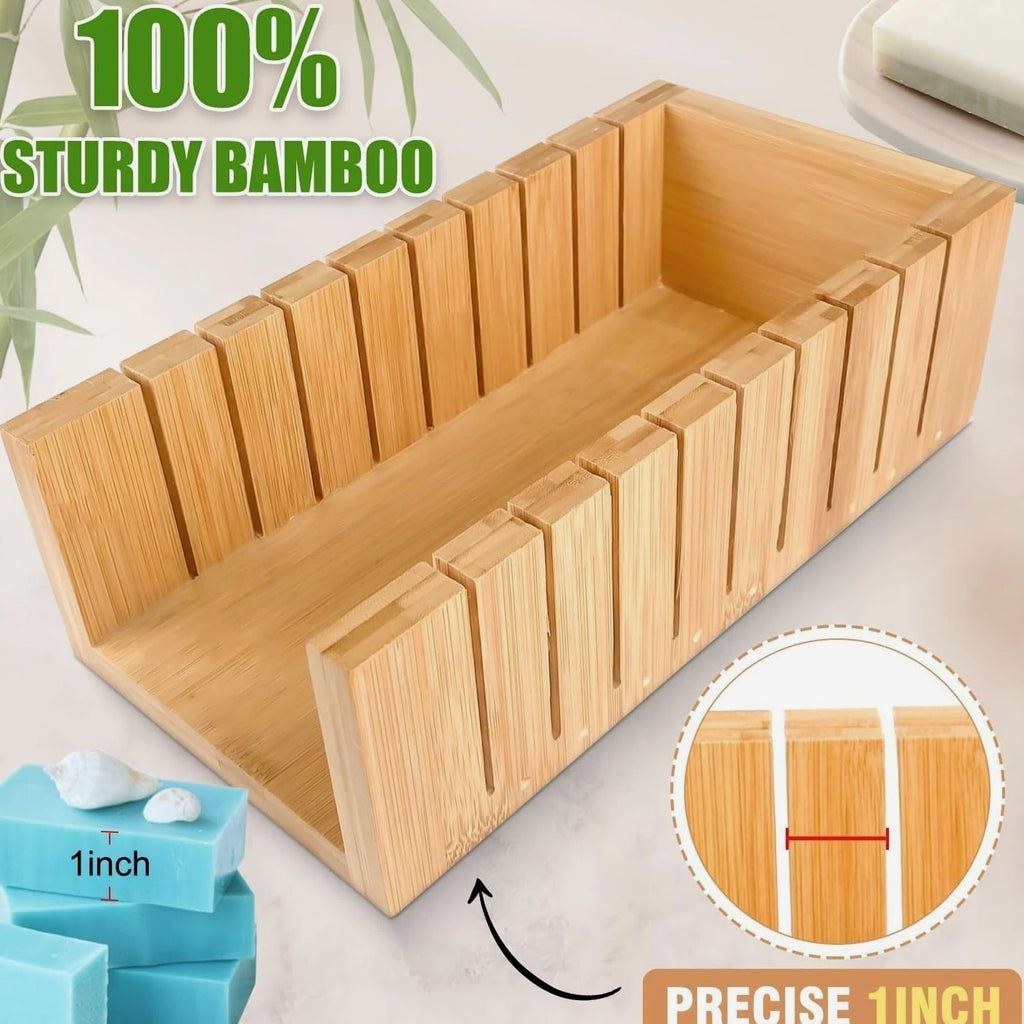 Rectangular Silicone Soap Mold 42oz Kit with Stainless Steel Cutters & Scraper