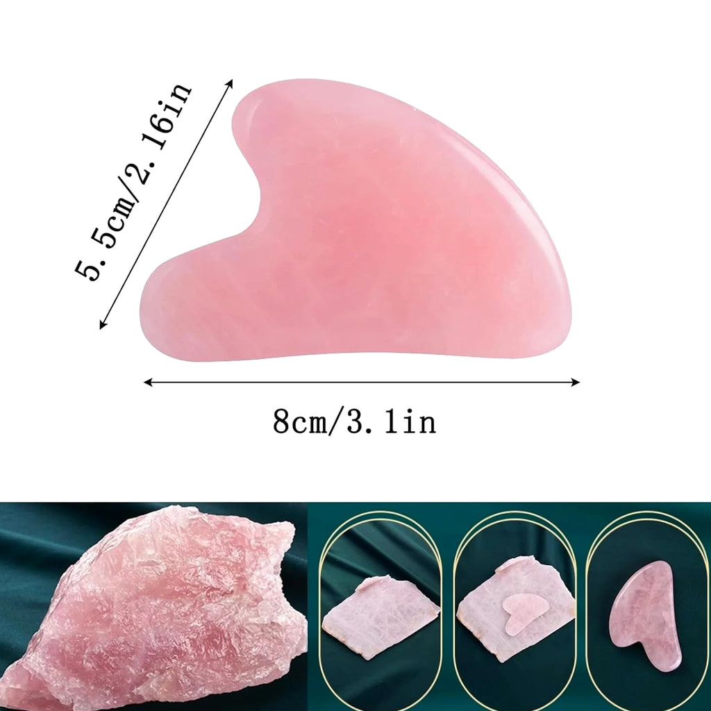 Gua Sha Jade Stone Massage Tool, Guasha for Face and Body Skin Care