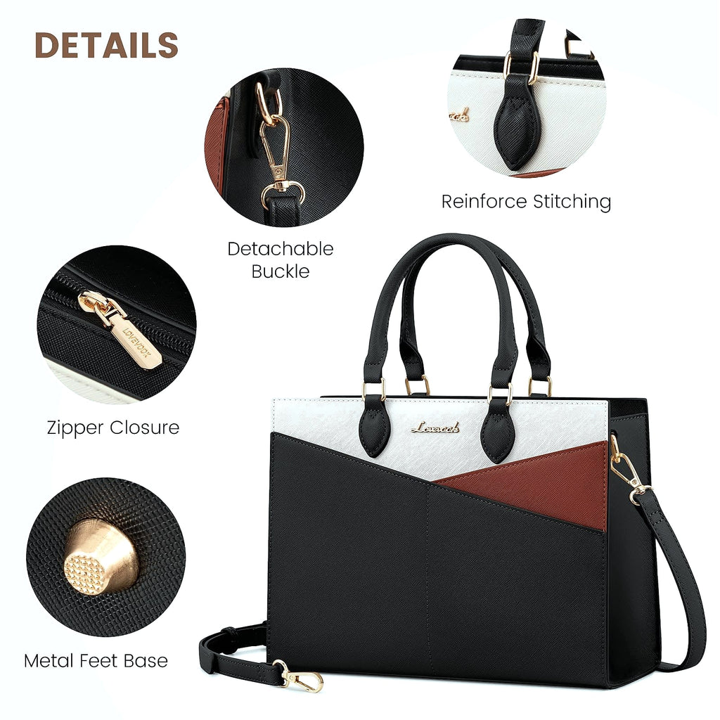 LOVEVOOK Satchel Handbag Leather Crossbody Tote with Top Handle