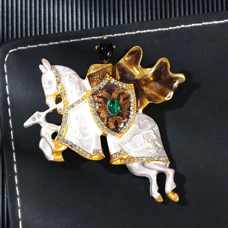 fashion knight brooch, jacket clothing accessories pin jewelry