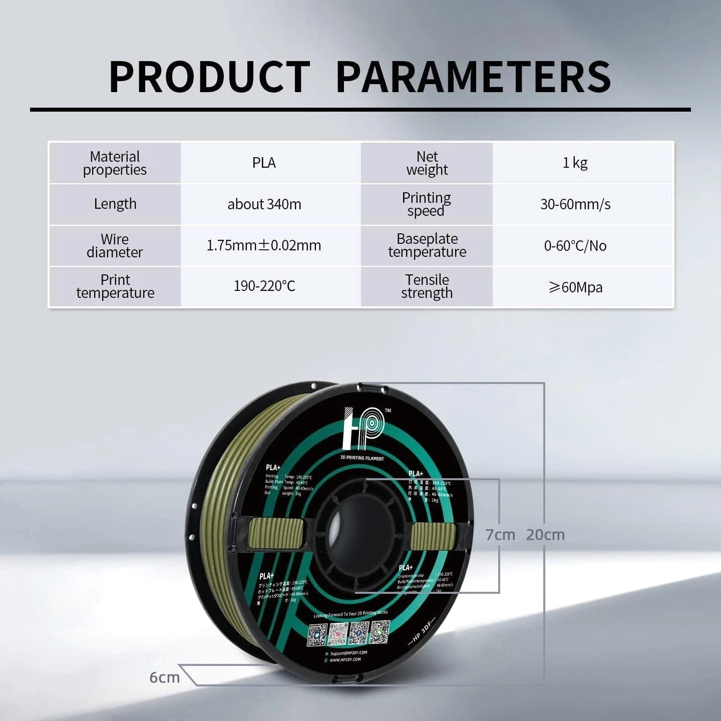 PLA Filament, Matte PLA, 3D Printer Filament, PLA Filament 1.75mm Dimensional...