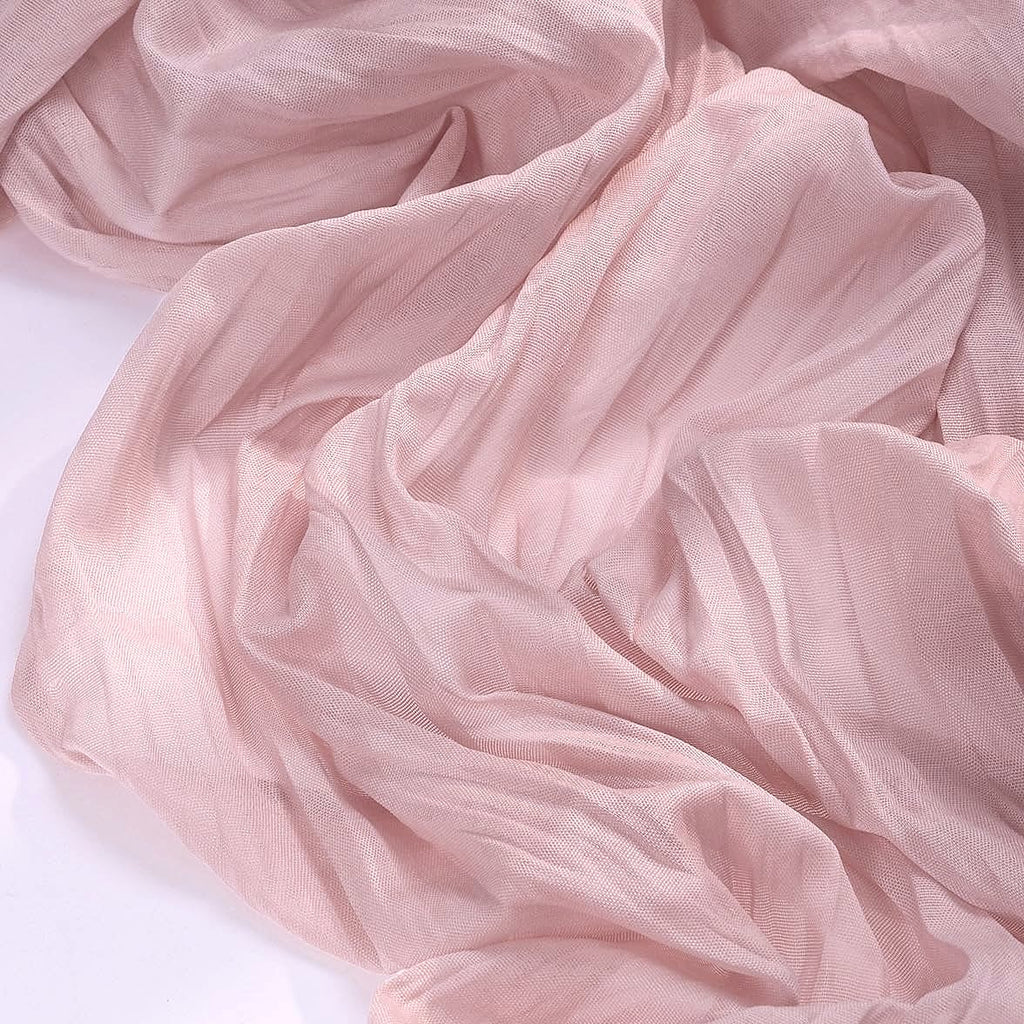 Socomi Pink Cheesecloth Table Runner 120 inch Farmhouse