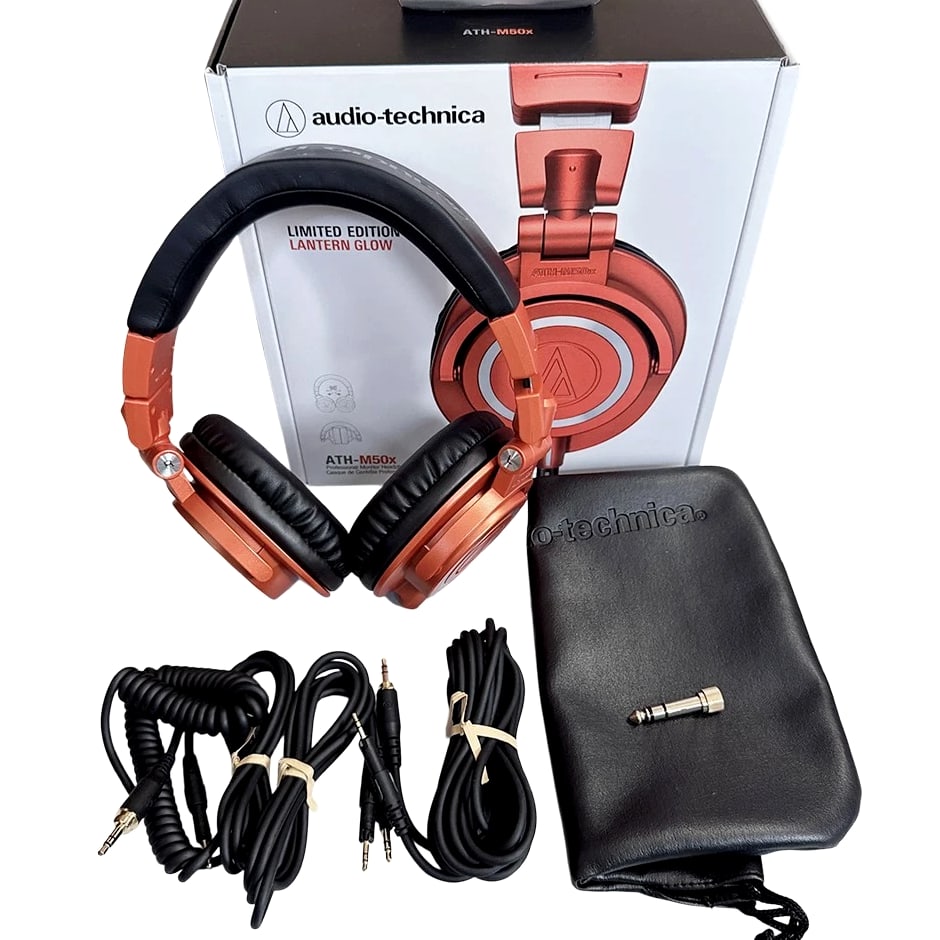 NEW Audio-Technica ATH-M50X Professional Over Ear Headphones - Orange