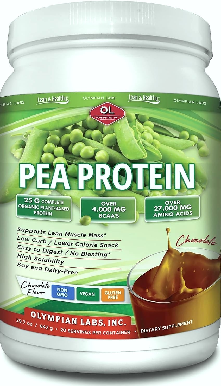 Olympian Labs Plant Based Pea Protein Powder Chocolate 2lb