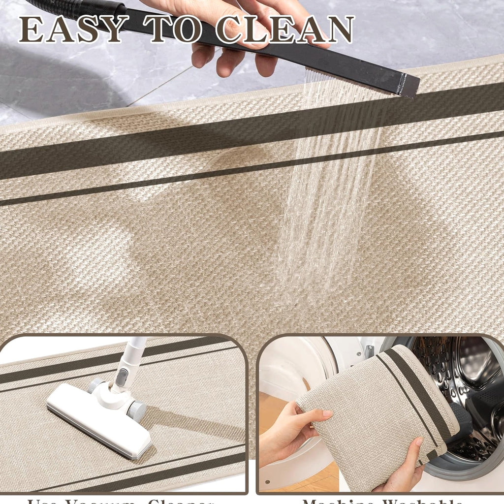chakme Bathroom Rugs Mat U-Shaped 24x17, Ultra Thin Non Slip Bath Mat Small Quic
