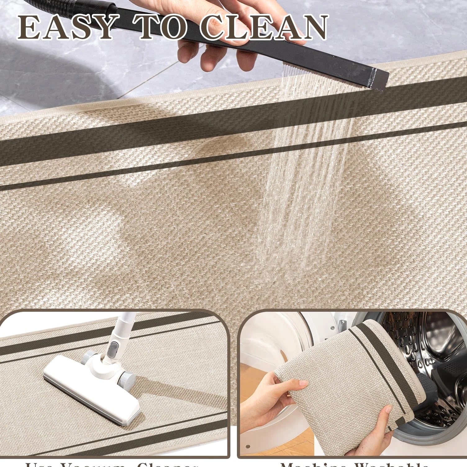 chakme Bathroom Rugs Mat U-Shaped 24x17, Ultra Thin Non Slip Bath Mat Small Quic