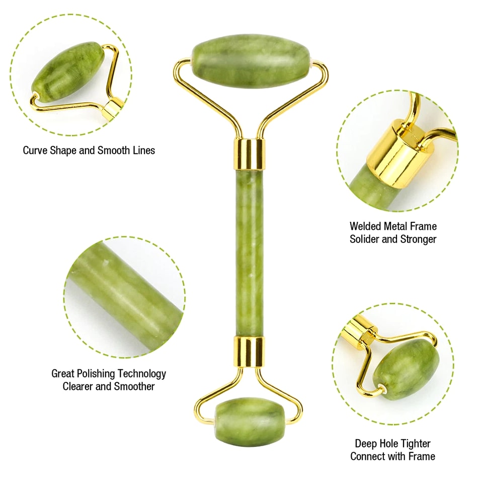 Gua Sha Jade Stone - Natural Rose Quartz Face Body Massager Facial Scraper