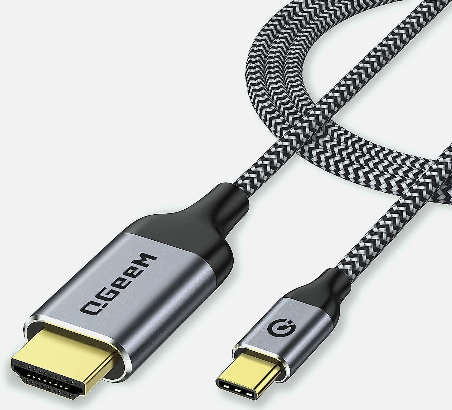 QGeeM USB-C to HDMI Cable 6ft, 4K@60Hz for MacBook, iPad, Galaxy