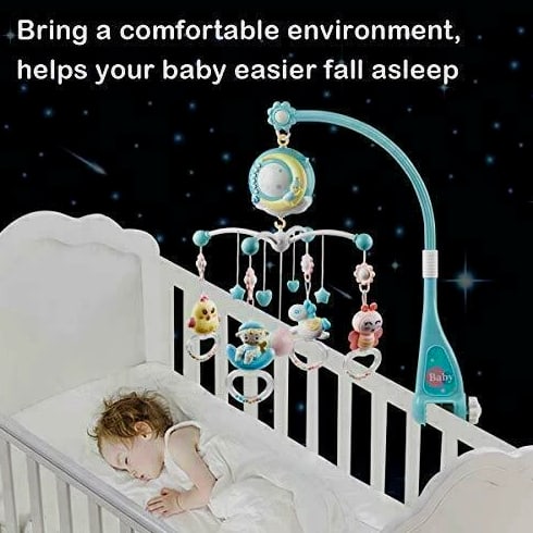 Mobile Baby Rattle Toy Cot Musical Light Bed Bell Kid Hanging Crib Nursery Gift