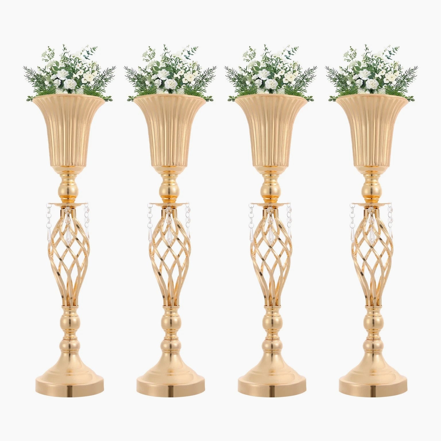4 Pcs Floral Vases, Floral Decoration Vases, Centerpiece For Table Decoration