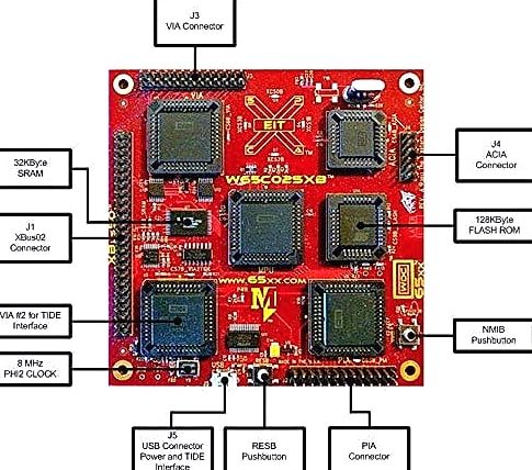 W65C02SXB Single Board Computer 8-bit Microprocessor