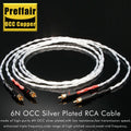 OCC Silver Plated HiFi RCA Cable Audio Cable Amplifier CD Adapter Signal Wire