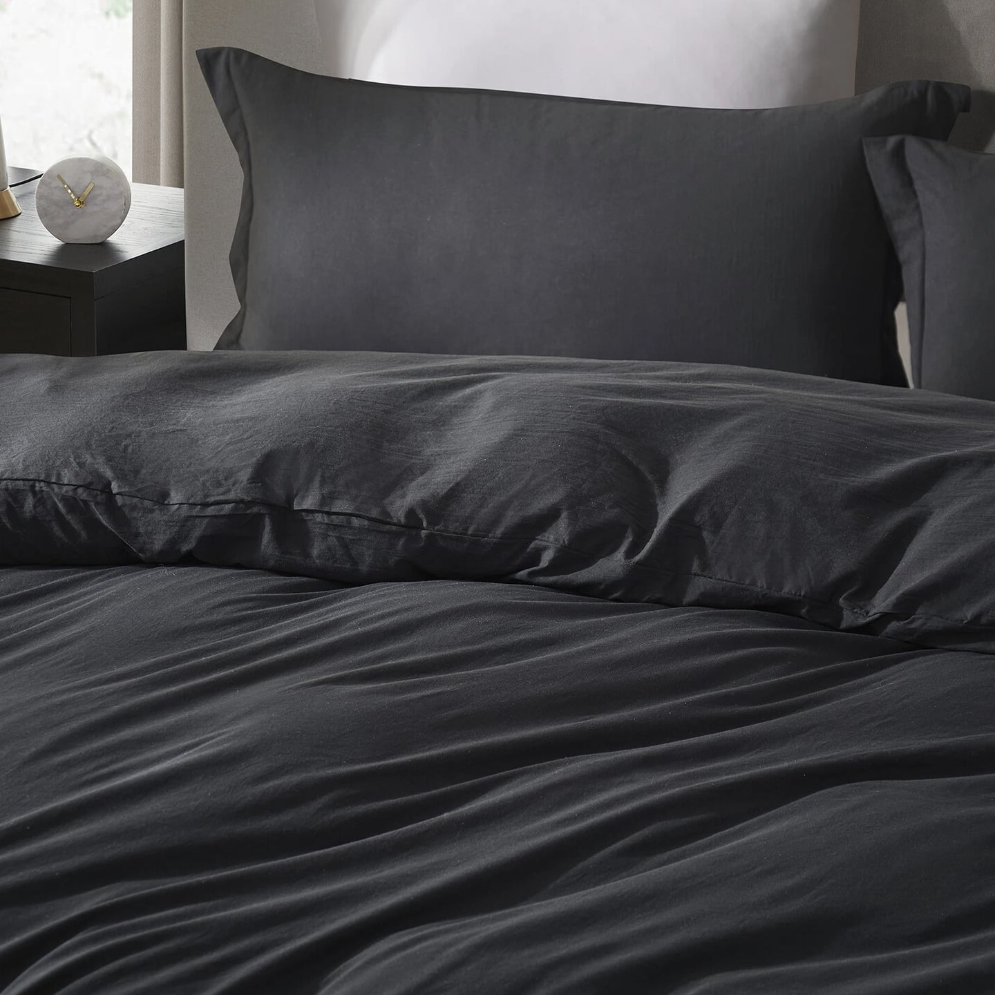 3 Pc Duvet Cover Set, King/Queen Soft Pre-Washed Comforter Cover & Pillow Shams
