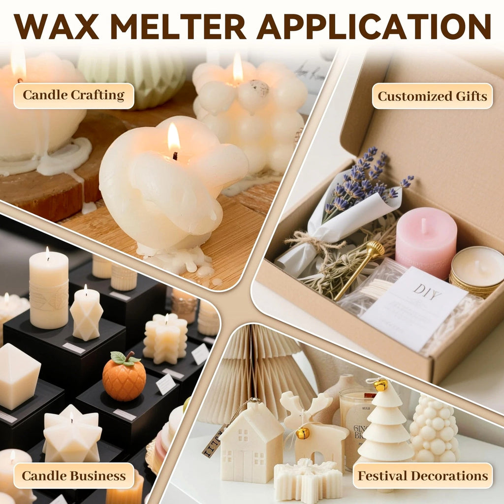 Vtsmax 12Lbs Wax Melter for Candle Making Pot, Temp Control and No-Clog -S