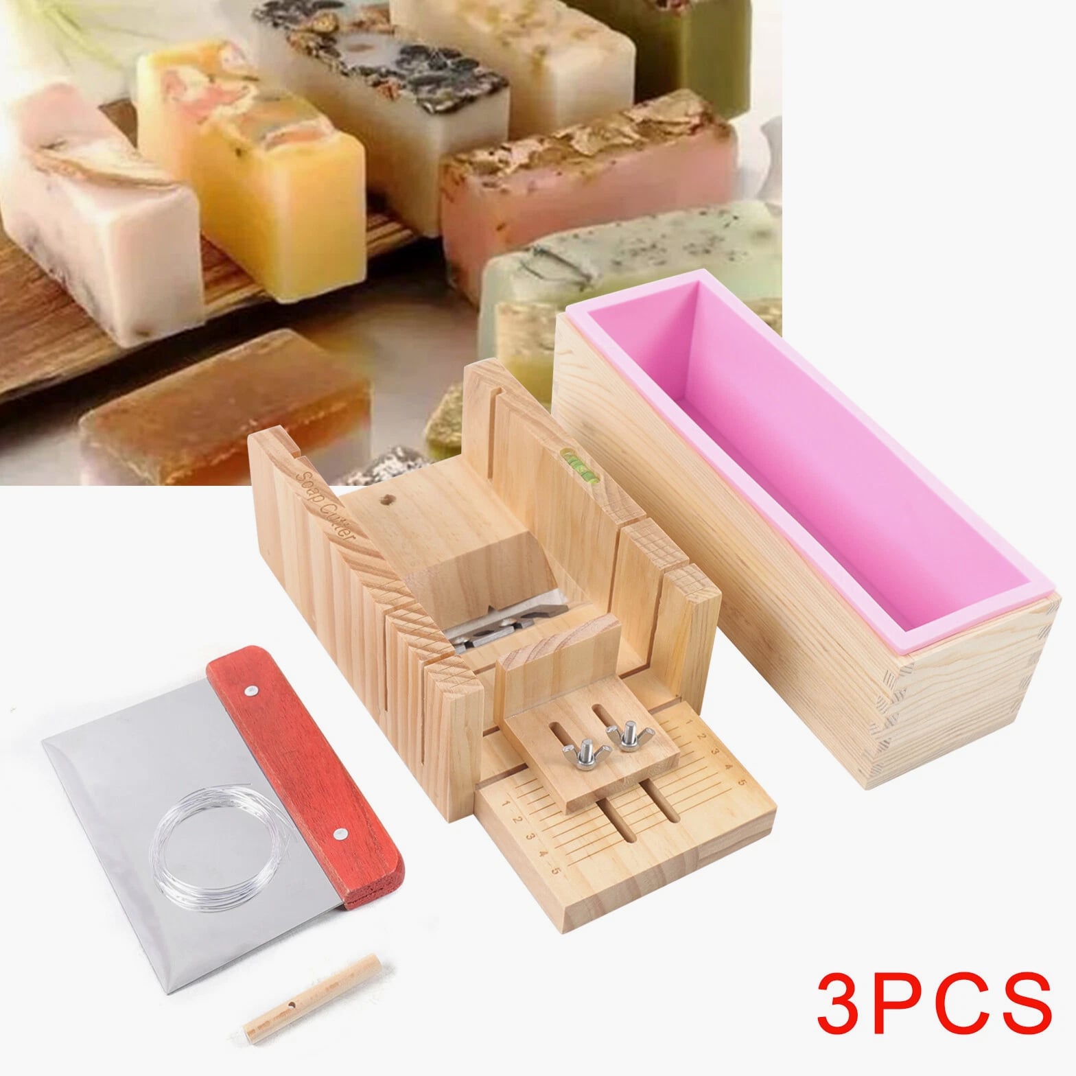 Professional Soap Making Supplies Kit - 3 pcs Set Soap Tools Cakes Mold Handmade DIY
