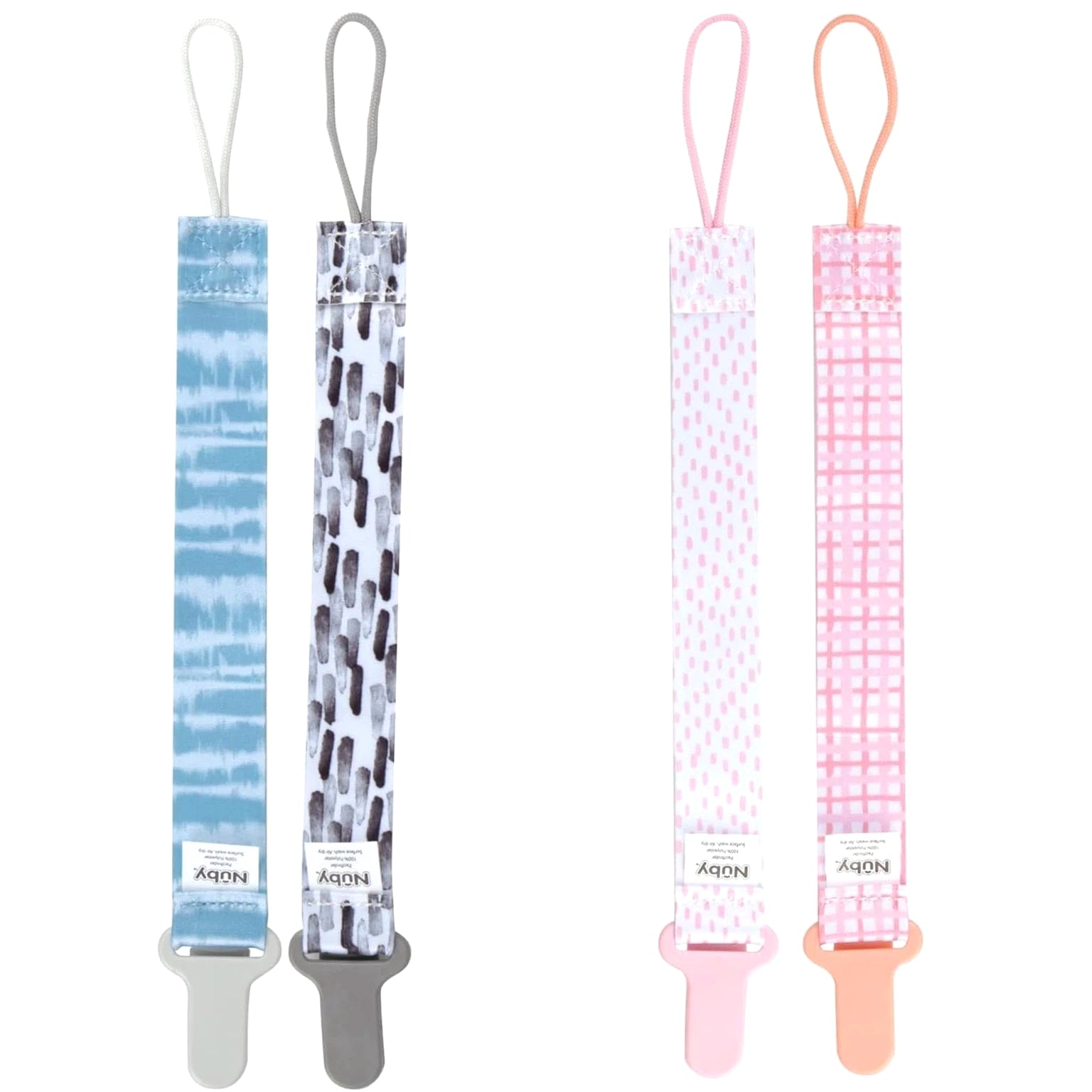 Nuby Infant's 2-Pack Pacifinder Pacifier Clips Colors May Vary Multicolor