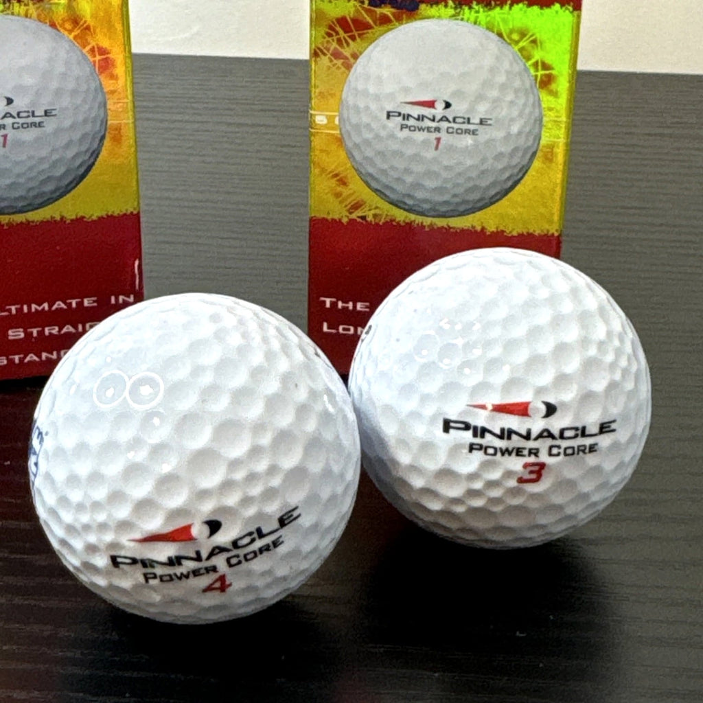 Pinnacle Power Core Distance Golf Balls 6 Total - 3s & 4s (2 Boxes) NOS