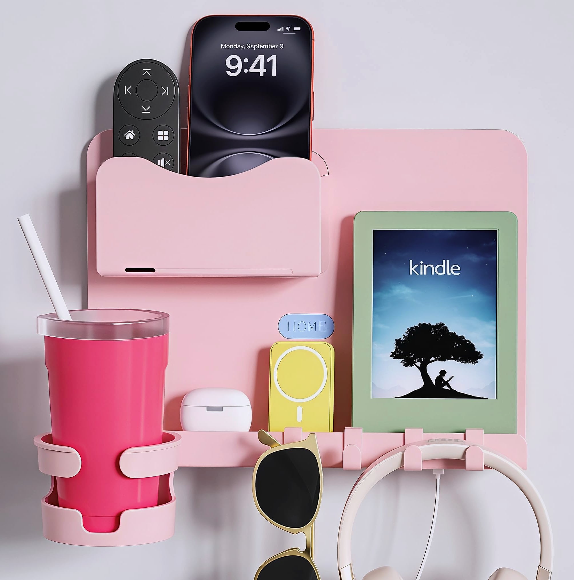 WALfuyao Floating Bedside Shelf Wall Organizer Storage