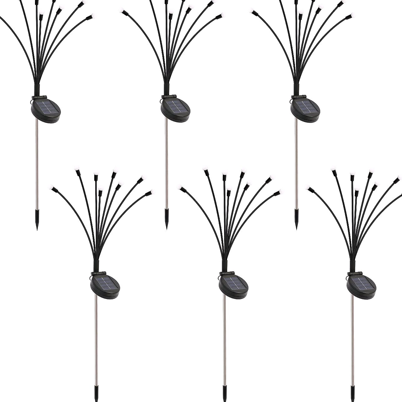 8-Head Solar Firefly Stake Lights, Outdoor Garden Decoration