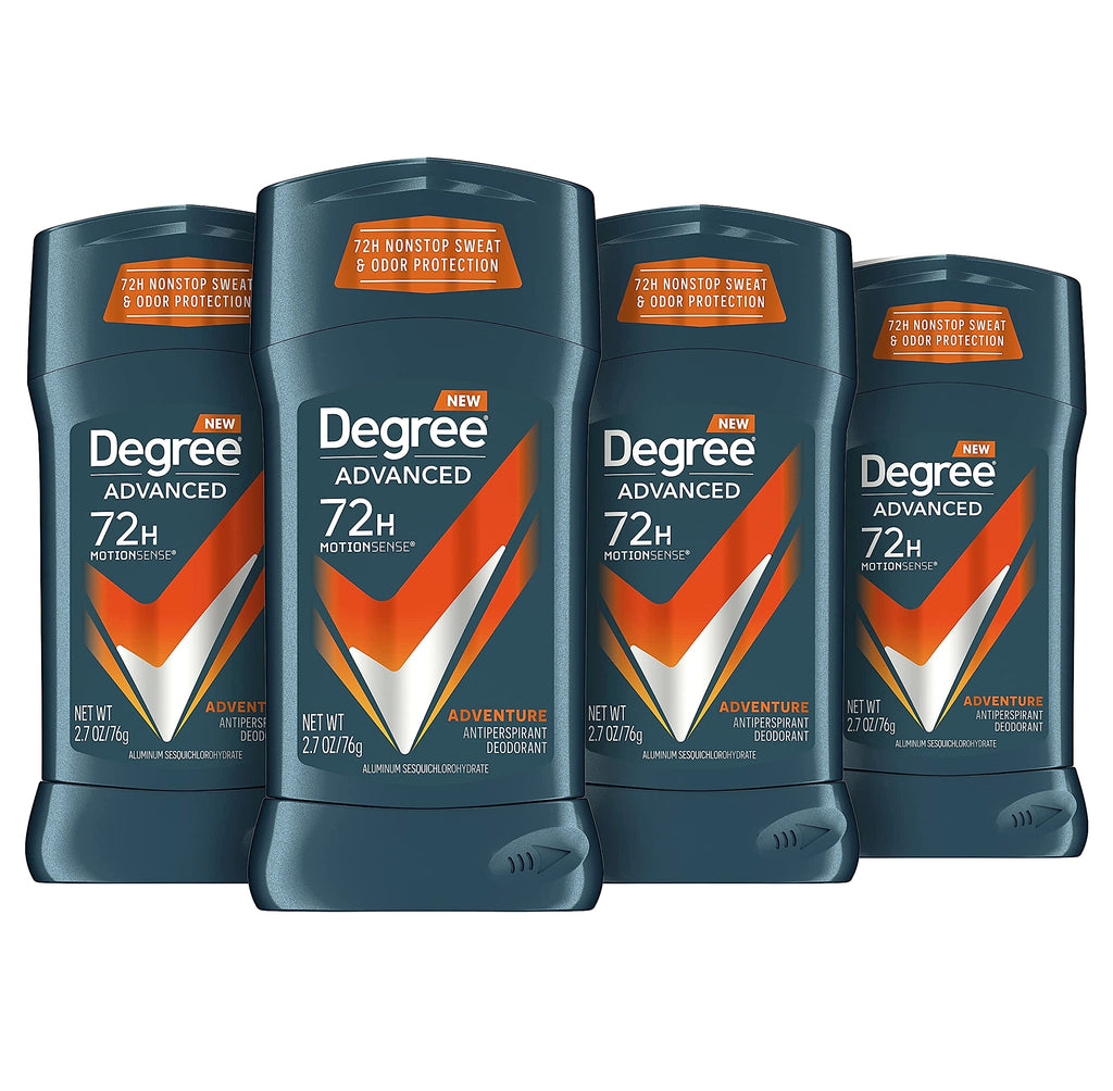 Degree Men Adventure Antiperspirant Deodorant, 2.7 oz, 4 Pack