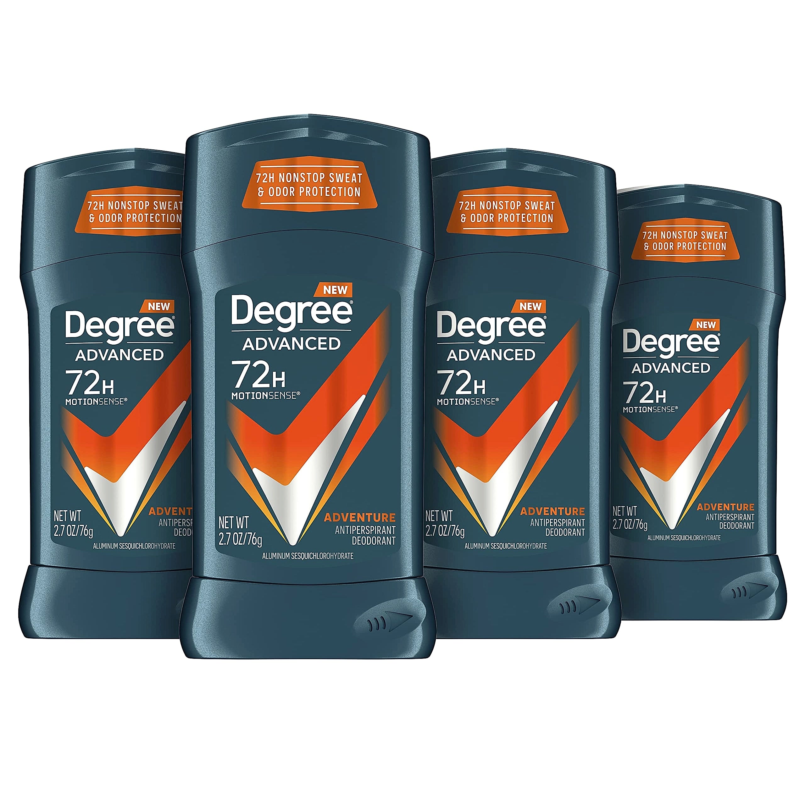 Degree Men Adventure Antiperspirant Deodorant, 2.7 oz, 4 Pack