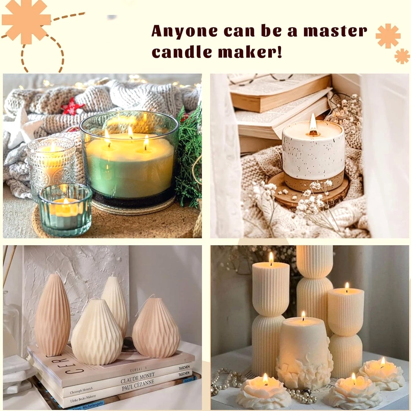 2-In-1 Candle & Soap Making Kit for Beginners, Complete All-in-One DIY Craft Kit