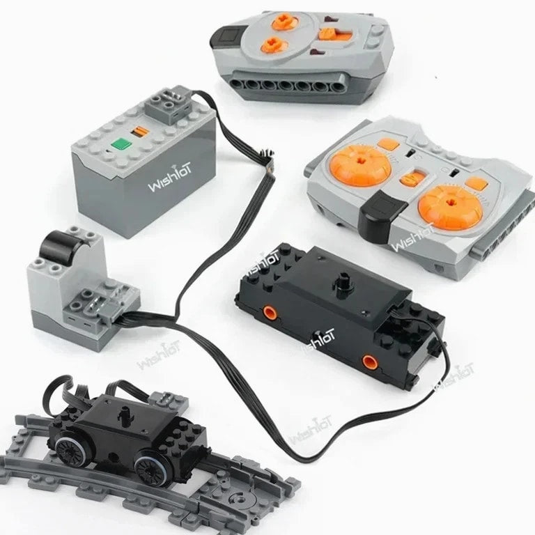 MOC Train Track Motor Set RC PF Power Functions Battery Box DIY Brick Components