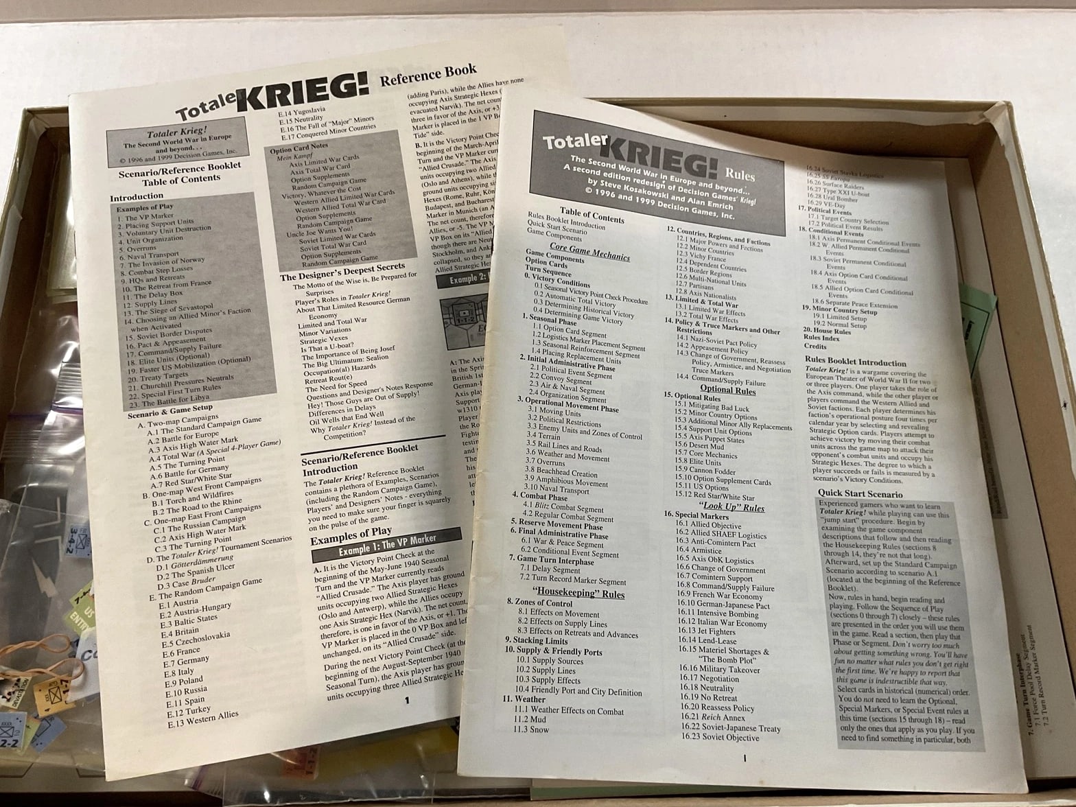 Totaler Krieg! World War II In Europe Board Game Decision Games 1999 Complete