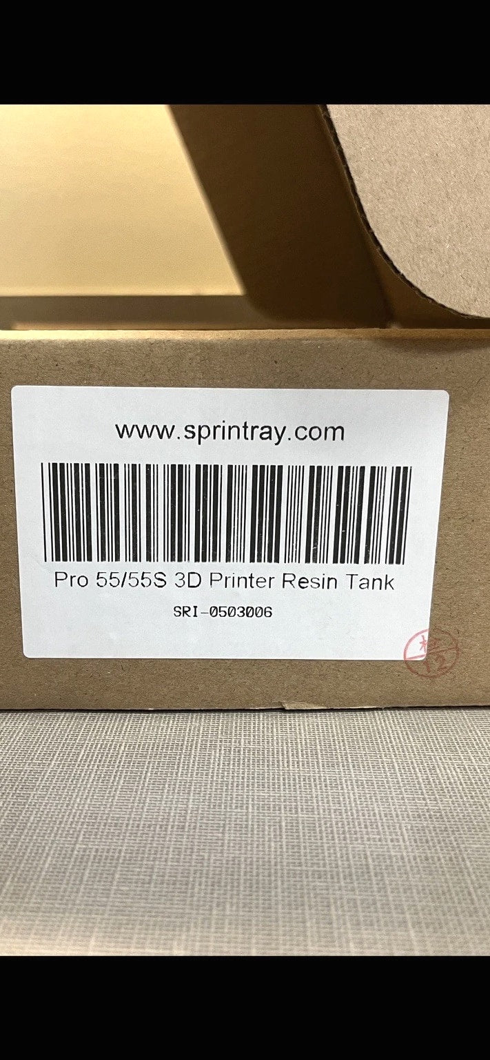 SprintRay Resin Tank for Pro 55/55S 3D Printer SRI-0503006 PS5T012712318