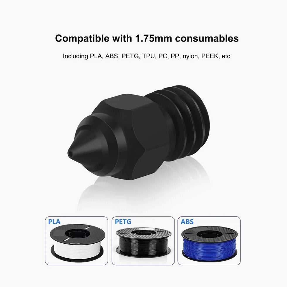 SE6 Hard Steel Nozzles for CR6 SE/CR10/Ender 3/Ender 5 3D Printer Parts 1.75MM