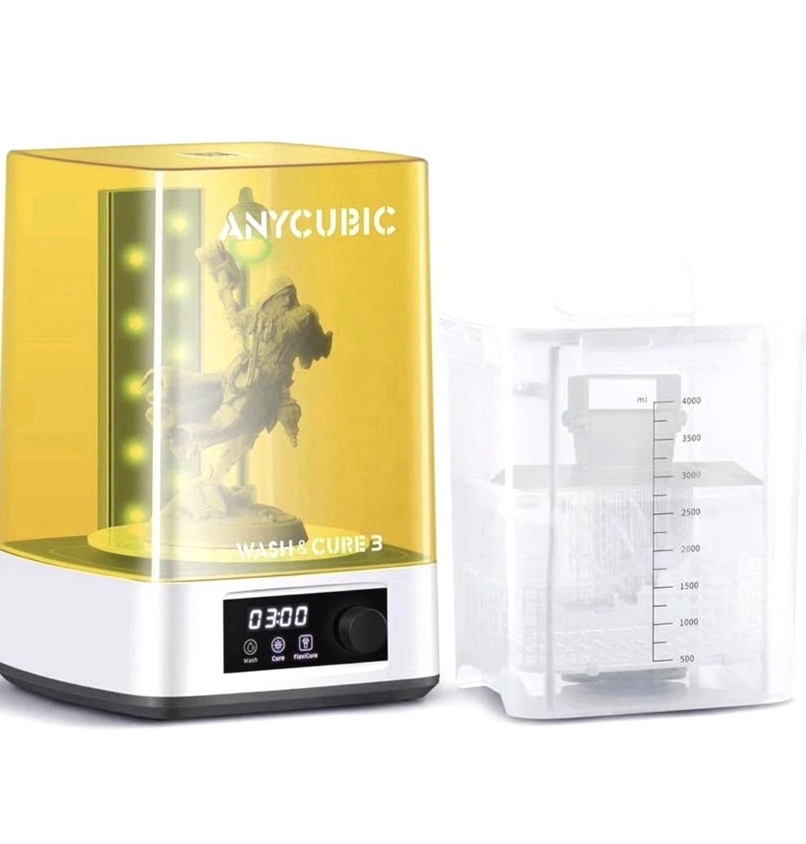 ANYCUBIC Wash & Cure 3 with LED Lighting - Cure LCD Resin 3D Printer & Accessories