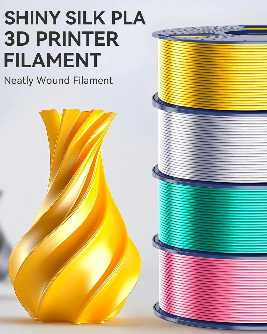 【ADD 10, PAY 6】SUNLU PETG PLA+ PLA ABS SILK 3D Printer Filament 1.75mm 1KG Neat