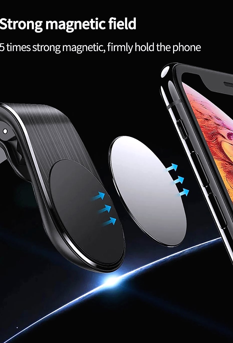 Magnetic Car Phone Holder Air Vent Clip Mount