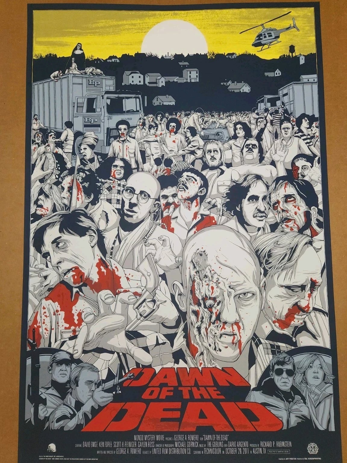 DAWN OF THE DEAD by Jeff Proctor Movie Poster Print Mondo #58/750 Near MINT